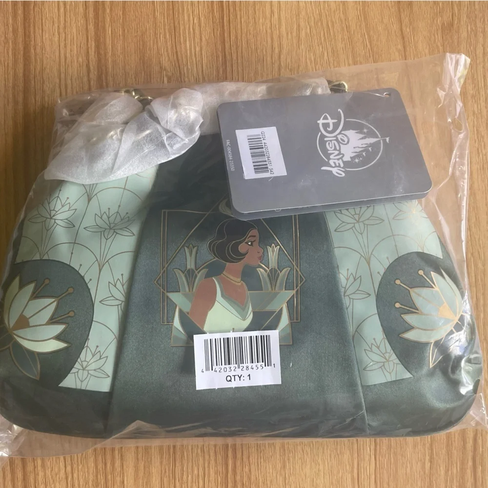 NWT Disney Tiana Lotus purse. Satchel/crossbody. Deco style. Collectors piece.